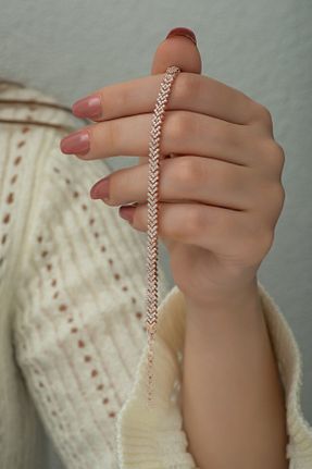 دستبند نقره زرد زنانه 925 عیار Adieu Silver - کد 901854095