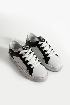 کفش اسنیکر سفید زنانه چرم اصل alkushoes - کد 896301311