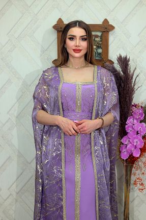 کیمونو و کافتان بنفش زنانه پلی استر Kaftan - کد 896292147