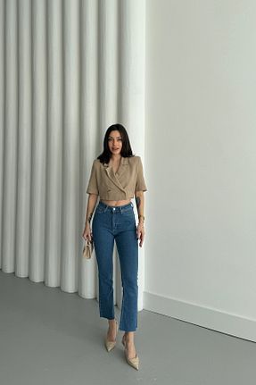 شلوار جین آبی زنانه پاچه اسپانیولی XRAY JEANS - کد 896293007