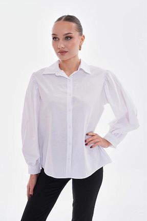 پیراهن سفید زنانه رگولار BALAV - کد 896303814
