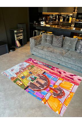 فرش رنگی قابل شستشو Rugs Modern Halı - کد 896302408