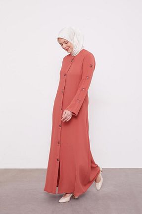 کلاه و ابایا نارنجی زنانه پنبه ای Levidor - کد 896293116