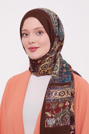 شال قهوه ای زنانه ویسکون Levidor - کد 896323301