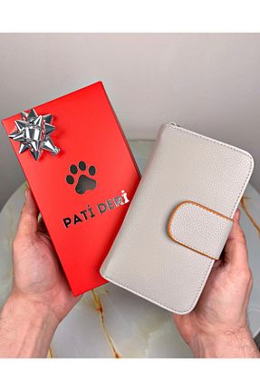 کیف پول طوسی زنانه سایز متوسط patideri - کد 896312336