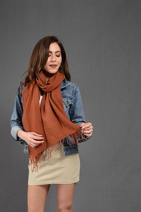دستمال گردن قهوه ای زنانه پنبه ای Dosimira - کد 34563363