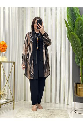 ست بالاتنه و پائین تنه حجاب مشکی زنانه رگولار GK - کد 896329094