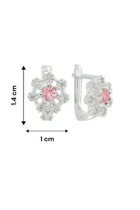 گوشواره نقره سفید بچه گانه 925 عیار jelux silver - کد 50500129