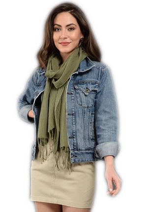 دستمال گردن خاکی زنانه پنبه ای Dosimira - کد 34469536