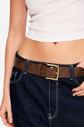 کمربند قهوه ای زنانه پلی اورتان Bershka - کد 896345916