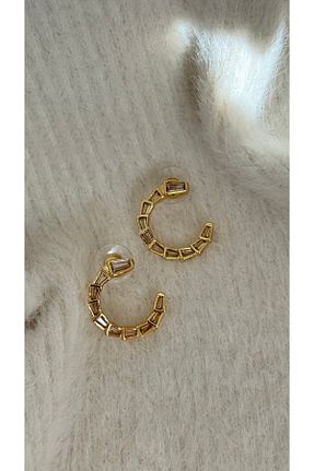 گوشواره استیل (فولاد) طلائی استیل (فولاد) Vi store - کد 896338289