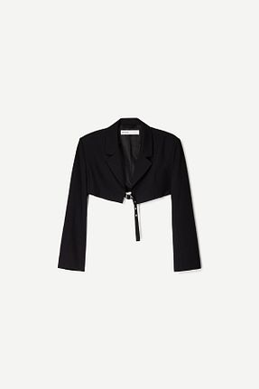 کت مشکی زنانه اسلیم Bershka - کد 896345810