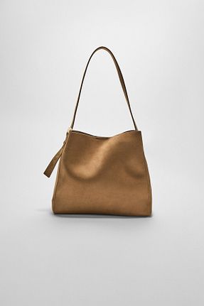 کیف دوشی قهوه ای زنانه پلی استر Stradivarius - کد 896340587