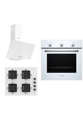 ست هود و اجاق گاز سفید گارانتی نمایندگی رسمی Bosch - کد 896336930