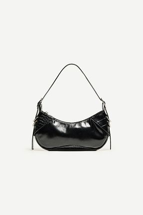 کیف دستی مشکی زنانه چرم مصنوعی Bershka - کد 896345791