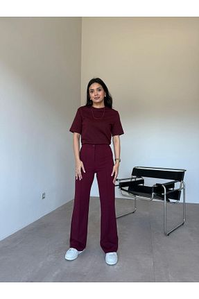 شلوارک و برمودا زرشکی زنانه پنبه ای Bade Butik - کد 885744419