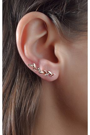 گوشواره نقره صورتی زنانه 925 عیار jelux silver - کد 304364428
