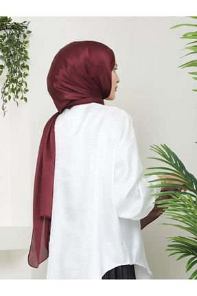 شال زرشکی زنانه شیفون nacar çarşı - کد 896349781