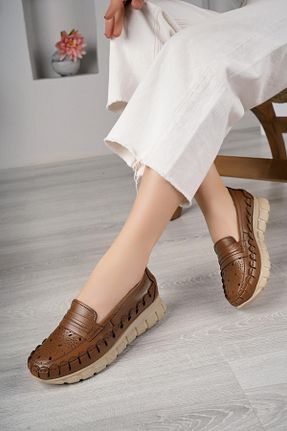 کفش کژوال قهوه ای زنانه چرم خالص Diego Carlotti - کد 828363106