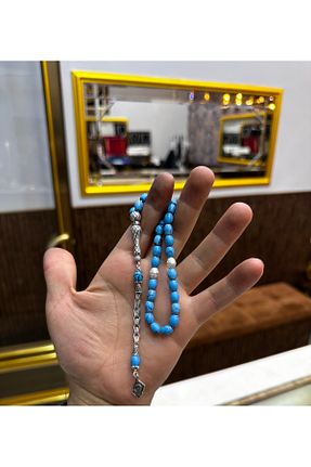 تسبیح بژ سنگ طبیعی Firuze - کد 896358006