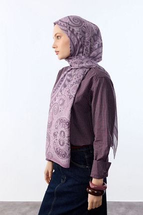 شال بنفش زنانه پنبه ای LYDIA SCARF - کد 896357438