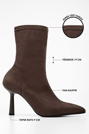 بوت / نیم بوت قهوه ای زنانه چرم مصنوعی Shoeberry - کد 900662630