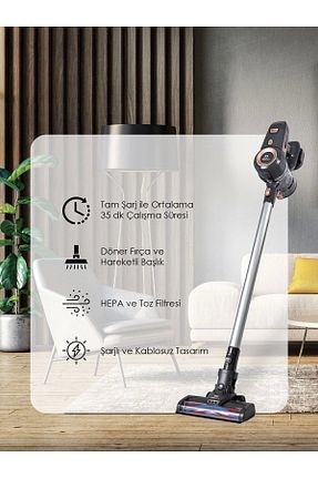 جاروبرقی عمودی طوسی 2 سال pirantech - کد 844567951