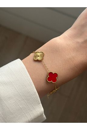 دستبند استیل (فولاد) قرمز زنانه استیل (فولاد) YOUES JEWELRY - کد 890618632