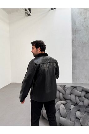 کاپشن مشکی مردانه رگولار SCSARVİN - کد 896450573