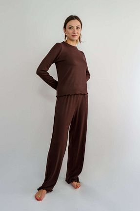 ست لباس راحتی قهوه ای زنانه ساده Jalapa - کد 896006712
