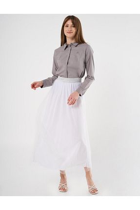 دامن حجاب سفید زنانه رگولار KYR - کد 896452877