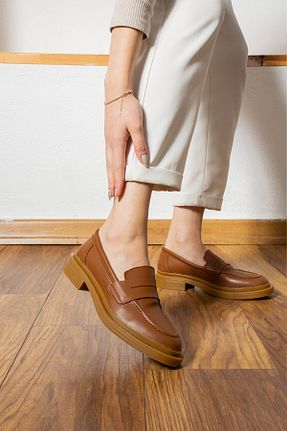 کفش لوفر قهوه ای زنانه جیر SHOESTEP - کد 897613676