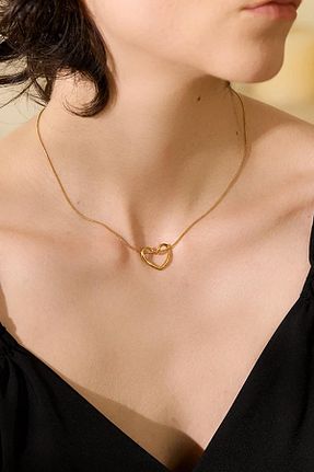 گردنبند جواهر طلائی زنانه استیل ضد زنگ New Obsessions - کد 856874214