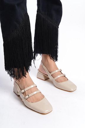 کفش پاشنه بلند کلاسیک بژ زنانه چرم مصنوعی Bak Store - کد 793491610