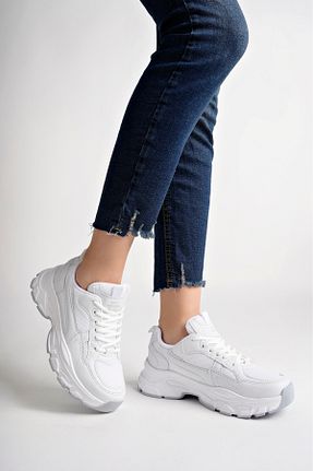 کفش اسنیکر رنگی زنانه بند دار Moda Kadıköy - کد 896571293