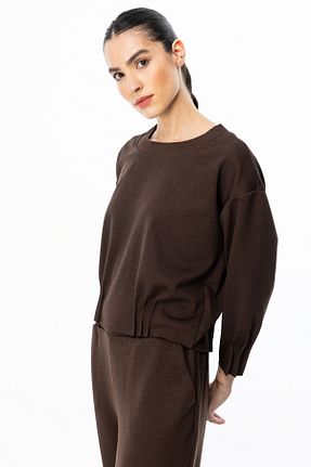 سوئیشرت قهوه ای زنانه Straight ON - کد 896565078
