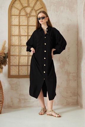 تونیک حجاب مشکی زنانه پنبه ای Pasaklı Giyim - کد 754408383