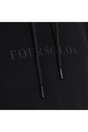 سوئیشرت مشکی مردانه ساده FOURSOLOS - کد 896558055