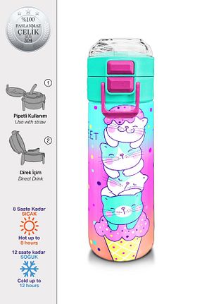 بطری آب و قمقمه رنگی Coral High - کد 896579660