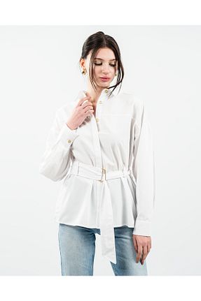 پیراهن سفید زنانه اسلیم maf collection - کد 896577951