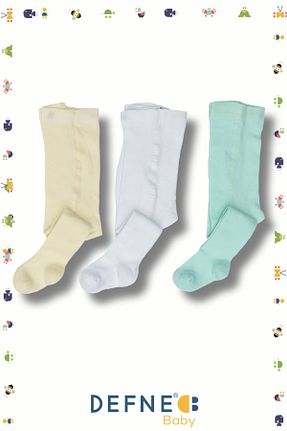 جوراب سفید بچه گانه پنبه - الاستین Defne Baby - کد 815478217