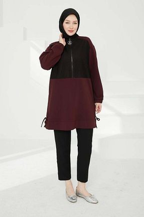 تونیک حجاب زرشکی زنانه بافتنی Armine - کد 896589300