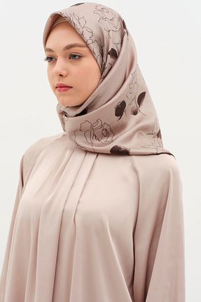 روسری قهوه ای 90 x 90 Tuğba - کد 896590385