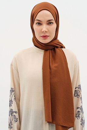 شال قهوه ای زنانه Tuğba - کد 896617227