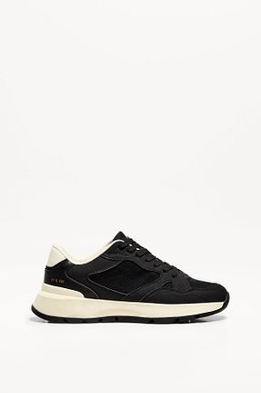 کفش اسنیکر مشکی مردانه بند دار Bershka - کد 34553128