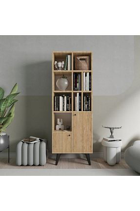 قفسه کتاب قهوه ای 166 سانتی متر FUHO - کد 283595893