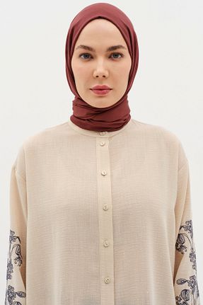 شال زرشکی زنانه Tuğba - کد 896607372