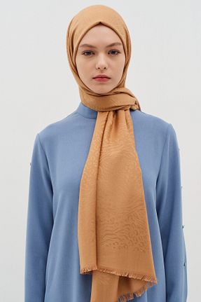 شال قهوه ای زنانه ویسکون Tuğba - کد 896632026