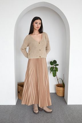 رویه قهوه ای زنانه رگولار Fullamoda - کد 896618581