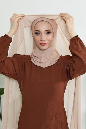 شال بژ زنانه شیفون Aisha